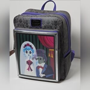 Disney Loungefly Haunted Mansion  Widow Bride Portrait Lenticular Backpack nwt
